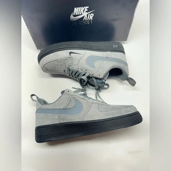 Nike Air Force 1 '07 LV8 Men's Limited Edition Sneakers Grey and Black - Picture 5 of 7
